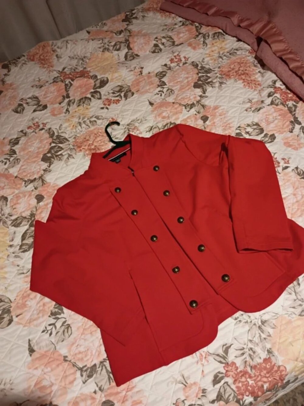 Red open front jacket Size XL